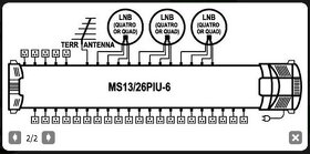 Anténní (satelitní) multipřepínač EMP MS13/26PIU-6 - 6