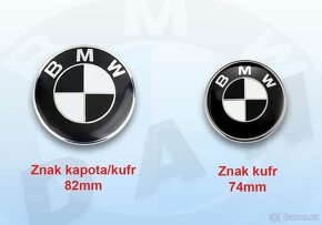 Kompletní sada BMW znaky a pokličky černo-bílé - 6