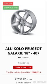 Alu kola 5x108R18 Peugeot 8Jx18CH ET 41 stř 65mm - 6