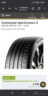 235/35 R19 XL Nové Letní Continental Sportcontact - 6