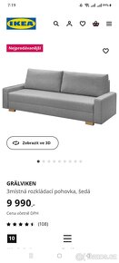 Rozkládací pohovka GRÄLVIKEN (IKEA) - 6