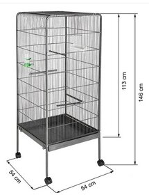 Kovová klec pro ptáky. Výška 146 cm. Nová. Zabalená. - 6