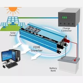 Měnič napětí 2200W s DC 12V na AC 220V - 6