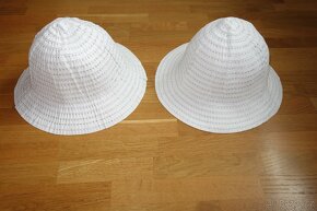 2x bílý letní klobouček pro dvojčata obvod 52/52 - 6