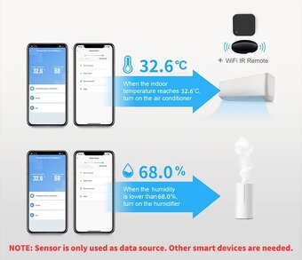 Čidlo teploty a vlhkosti v reálném čase Tuya USB5V1A - 6