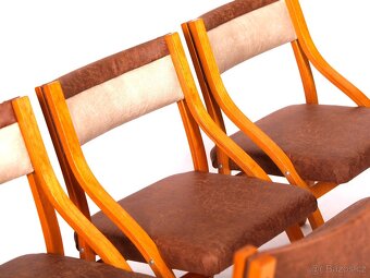Designové  židle L. Volák po renovaci, 6 ks, 1987. - 6