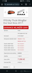 Příčníky Thule Wingbar Evo, kit 5047,Seat Ibiza 2017+ - 6