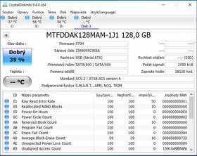 SSD Micron 2,5" 128GB SATA 6Gb/s - 6