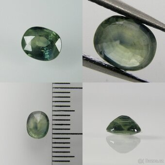 Safír-ovál, kombi - 0,86 ct. - 6