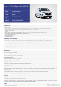 Transit Custom Van TREND 280 L1 NOVÝ 2024 ZÁRUKA Ford - 6