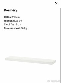 Nová nerozbalená Ikea Lack police 110 x 26 cm - 6