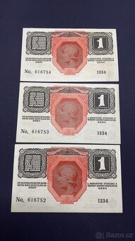 Bankovky 1 koruna 1916-v postupce - 6