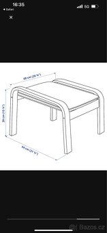 Křeslo IKEA Poang s podnožkou - 6