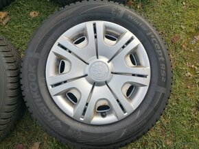 Plechové disky Fabia 5x100 r14+originální poklice Škoda - 6