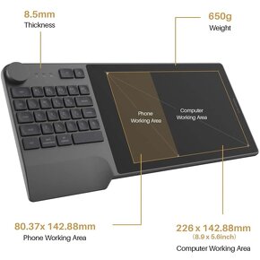 Nový grafický tablet Huion Inspiroy Keydial KD200 - 6