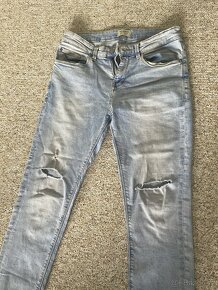 Strech slimfit jeans kalhoty, džíny Pull & Bear W30L32 - 6