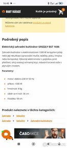 Prodám elektrický kultivátor zn. GRIZZLY EGT 700 - 6