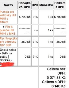 HPA Pumpa pro větrovky Hill mk5 s filtrem - 6