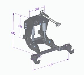 Prodám universální přední tříbodový závěs 1,1 t - 6