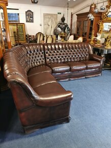 Kožená sedací souprava Chesterfield - 6