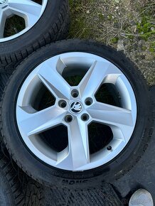 Alu kola Škoda Dorado 5x112 R17, Zimní 95% pneu - 6