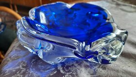 Popelník z hutniho modrého skla - 6