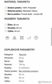 Rozkládací sedací souprava + taburet - 6