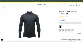 Merino rolák Devold Duo Active Man Zip Neck M - 6