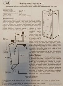 Termostatický regulátor tahu 3/4" REGULUS RT4 a teploměr - 6