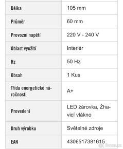 LED žárovky Flair E27 stmívatelné 6 ks - 6