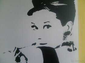 Design dekorativní obraz, Audrey Hepburn, rozměr: 900x900mm - 6