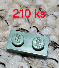 Nové LEGO kostky barvy Sand Green - 1635 ks - 6