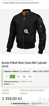 Bomber Pitbull vel . L - - 6