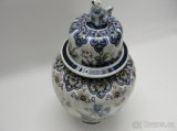 Starší luxusní porcelánová váza Belgium Boch, ruční dekor - 6