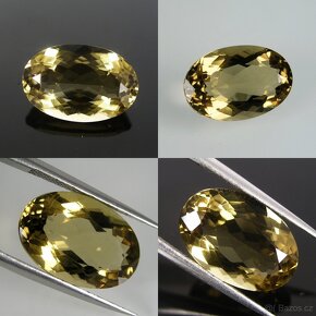 Křemen zbarvený-ovál , modif. bril. - 7,74 ct. - 6