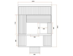 Luxusní Fínska sauna z cedru pro 4-6 osob. - 6