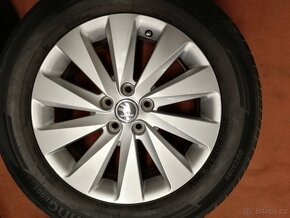 alu kola originál 16" škoda seat vw letní pneu - 6