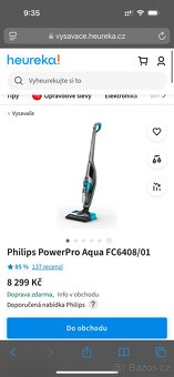 Tyčový vysavač Philips PowerPro Aqua FC6408/01 - 6