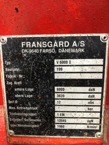 Prodám Naviják za traktor Fransgard V 6000 S Pronájem - 6