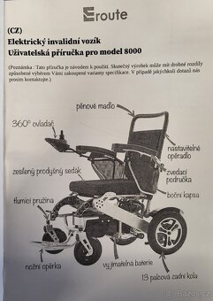 Skládací elektrický invalidní vozík - 6