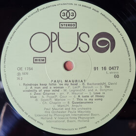 Paul Mauriat And His Orchestra 1976 LP, stav VG+ / VYPRANÁ - 6