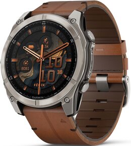 fēnix® 8 – 51 mm, AMOLED Sapphire, Titanium / Brown Leather - 6