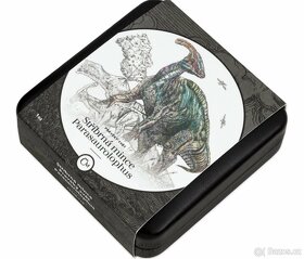 Stříbrná mince Pravěký svět - Parasaurolophus proof - 6