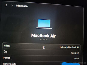 macbook air m1 - 16gb ram 256gb - jak nový - 6