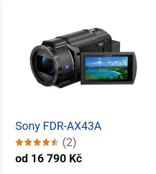 Videokamera Sony FDR-AX43 A, černá Záruka 4. roky - 6