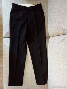 Pánský oblek (sako+kalhoty), černé, velikost 46, hezký stav - 6