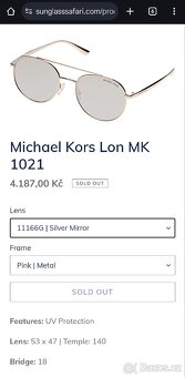 PRODÁM ZNAČKOVÉ SLUNEČNÍ BRÝLE MICHAEL KORS - 6