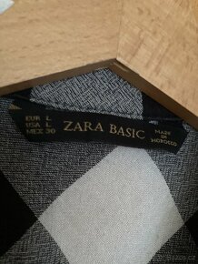 Kostkovaná košile/šaty Zara Basic, vel. L - 6