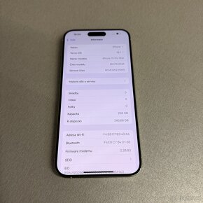 iPhone 15 Pro Max 256GB white titan, pěkný stav, rok záruka - 6