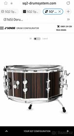 Prodám nový snare Sonor SQ2 Maple- 14x6,5" Ebony(PC33800,-) - 7